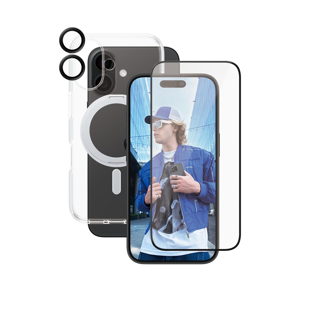 CARE by PanzerGlass® Feature 3-in-1 Ceramic Schutzset für iPhone 16 CARE by PanzerGlass® Feature 3-in-1 Ceramic Schutzset für iPhone 16